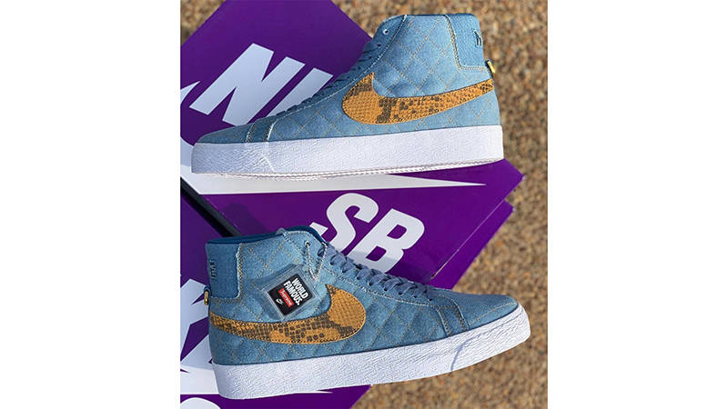 Supreme x Nike SB Blazer Mid Denim Blue | Where To Buy | DX8421 