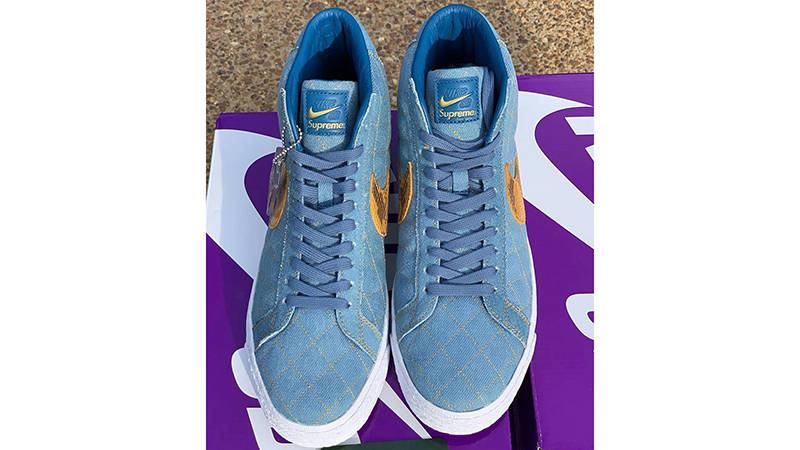 Supreme x Nike SB Blazer Mid Denim Blue | Where To Buy | DX8421