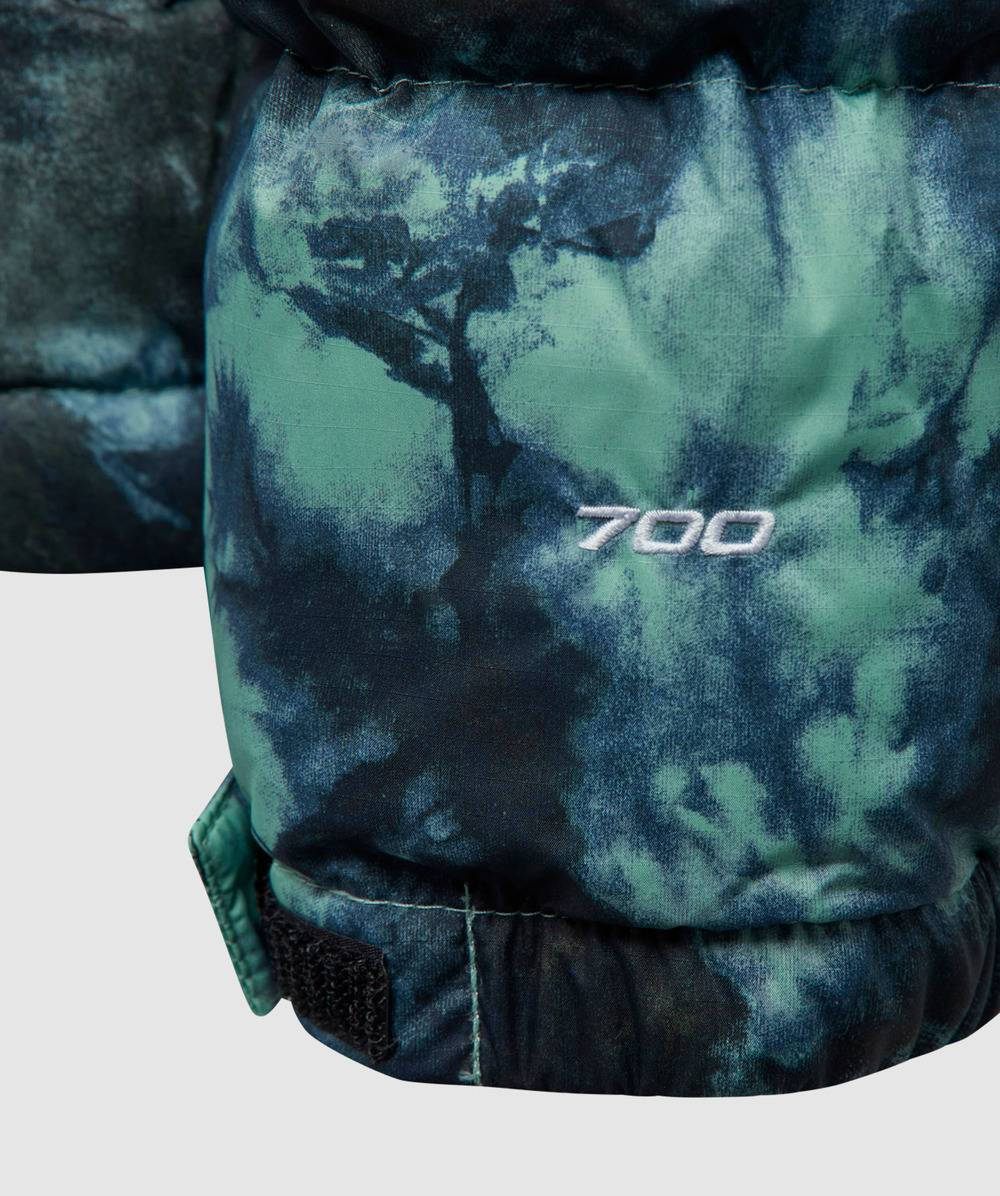 The North Face 1966 Printed Retro Nuptse Jacket Wasabi Ice Bottom Side