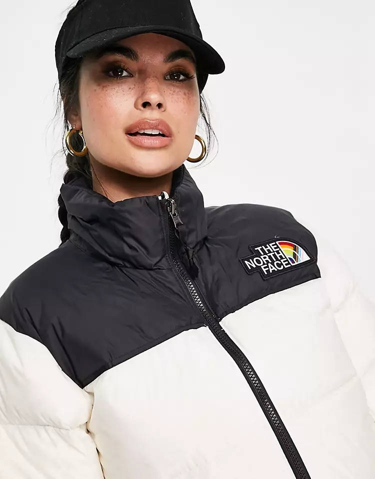 The North Face 1996 Retro Nuptse Jacket White Black Detail