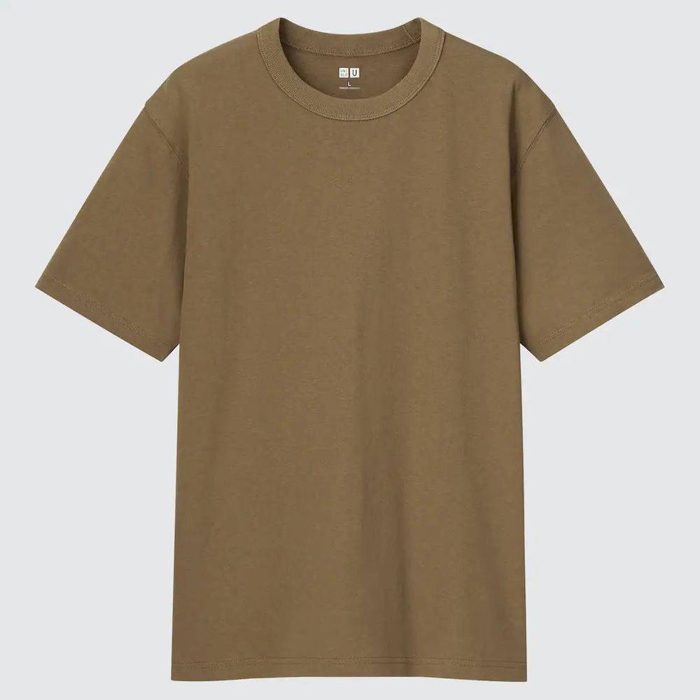 Uniqlo U Crew Neck T-Shirt - Dark Brown | The Sole Supplier