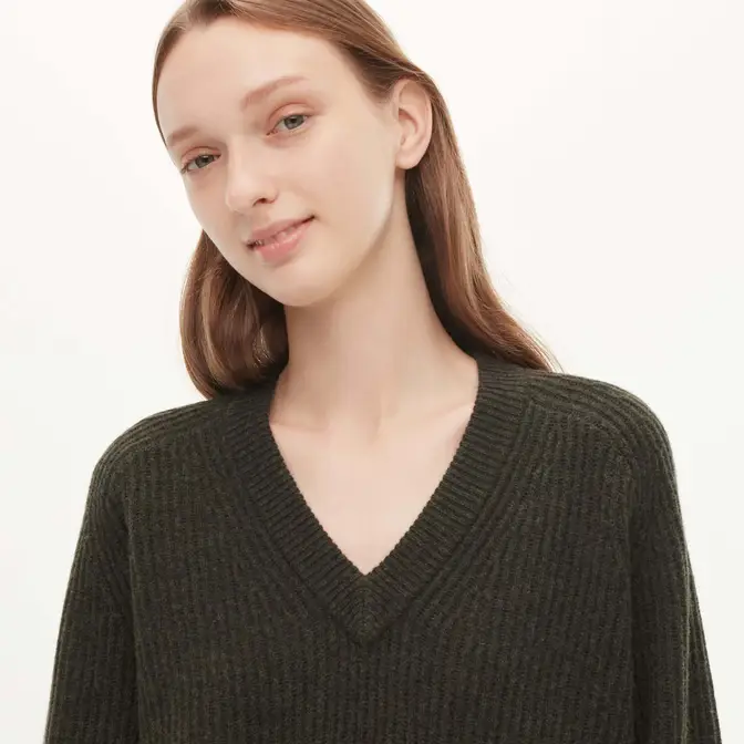 UNIQLO U Premium Lambswool V Neck Knitted Dress Where To Buy 452136