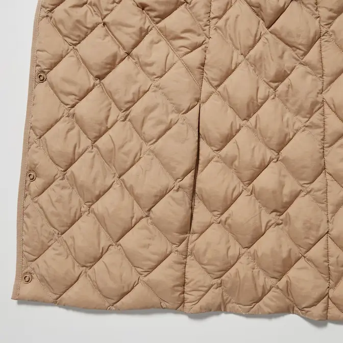 Uniqlo Warm Padded Quilted Vest Beige 450451-COL32 Detail 5