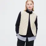 Uniqlo Warm Padded Quilted Vest Off White 450451-COL01