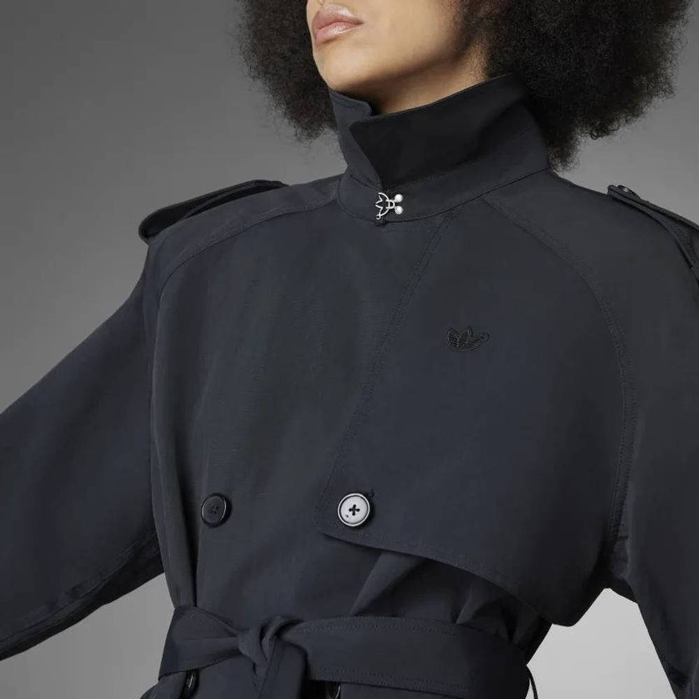 adidas Blue Version Trench Coat Black The Sole Supplier