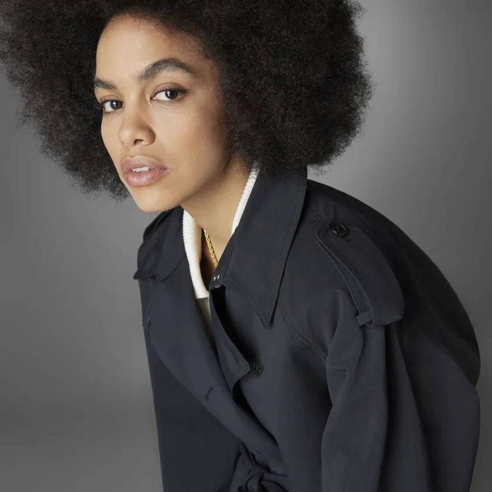 adidas Blue Version Trench Coat Black The Sole Supplier