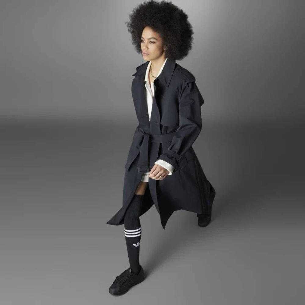 adidas Blue Version Trench Coat Black The Sole Supplier