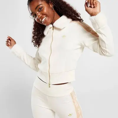 Women's white and gold best sale adidas tracksuit