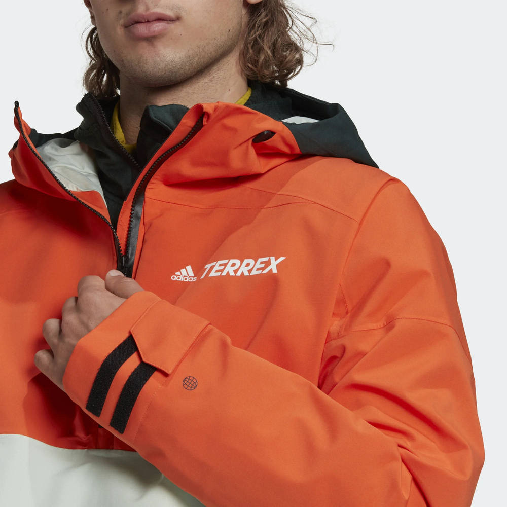 adidas Terrex 2 Layer RAIN.RDY Snow Anorak Semi Impact Orange The