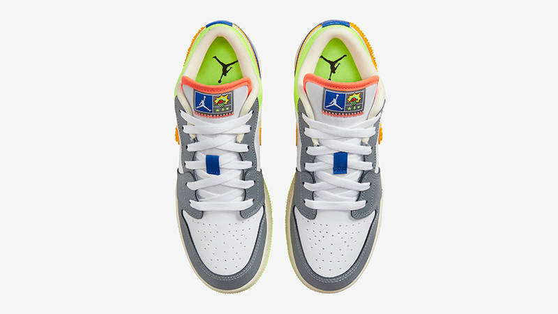 Air Jordan 1 Low GS Hoops Grey Multi FB1835-181 Top