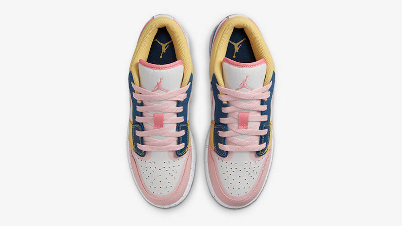 Air Jordan 1 Low GS Multi Canvas DV1323-100 Top