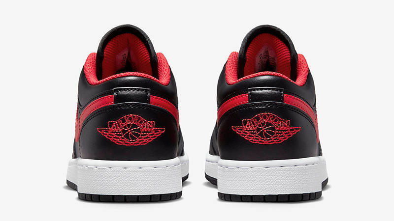 Air Jordan 1 Low GS White Black Red 553560-063 Back