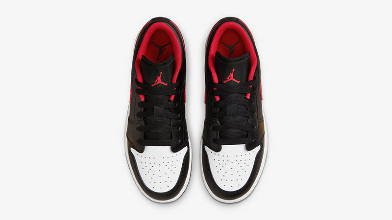 Air Jordan 1 Low GS White Black Red 553560-063 Top