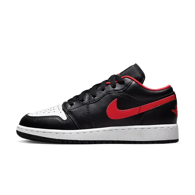 Air Jordan 1 Low GS White Black Red | Where To Buy | 553560-063