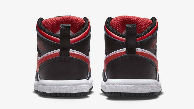 Air Jordan 1 Mid Toddler Black Fire Red Back