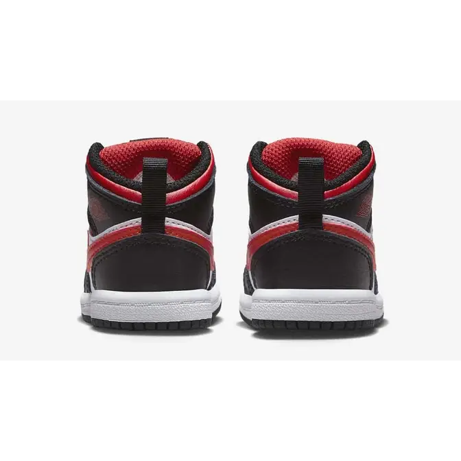 NEW Jordan 1 Mid Black buy Fire Red Toddler Size 9C