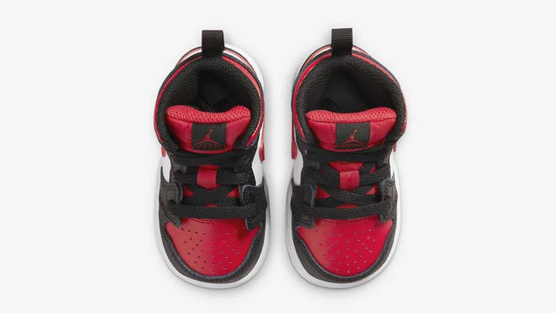 Air Jordan 1 Mid Toddler Black Fire Red Middle