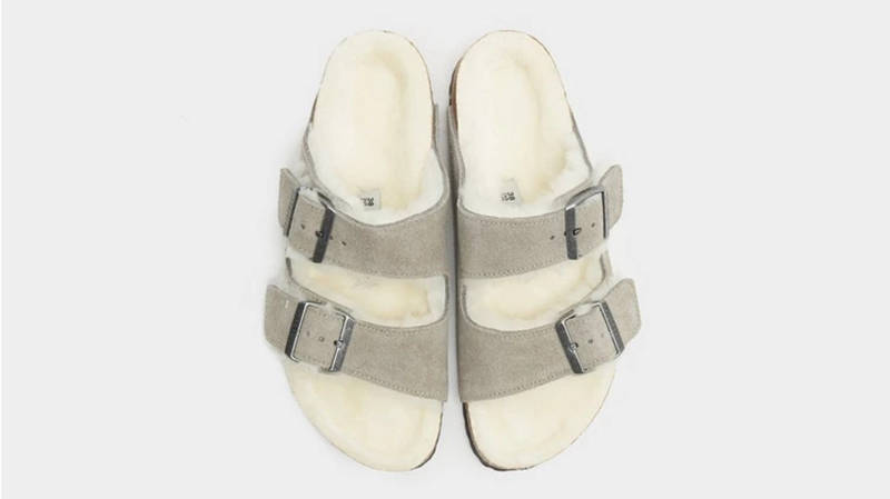 Birkenstock Arizona Fur Stone Coin 1017402 Top
