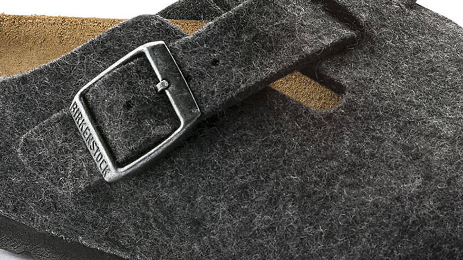 birkenstock boston anthracite wool