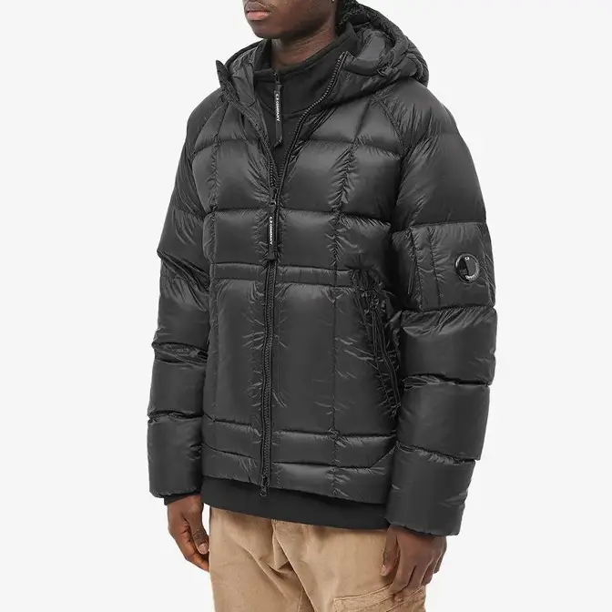 CP Company Hooded DD Shell Down Jacket Black Front