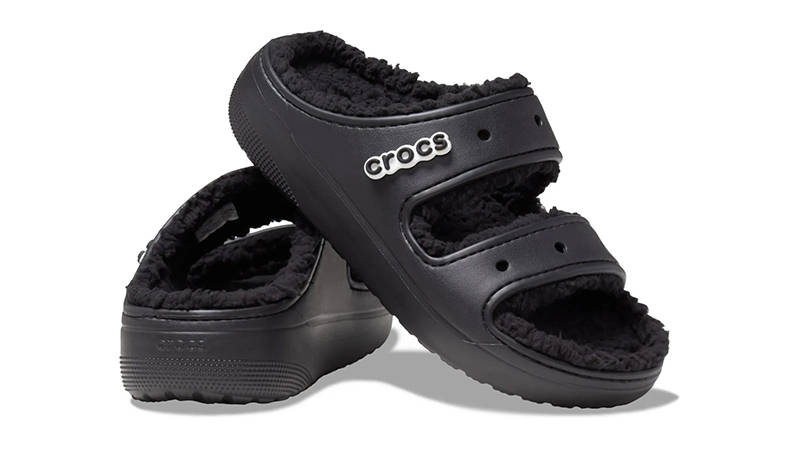 Crocs Classic Cozzzy Sandal Black 207446-060 Front