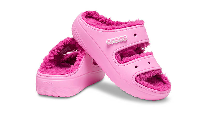Crocs Classic Cozzzy Sandal Pink 207446-6SW Front