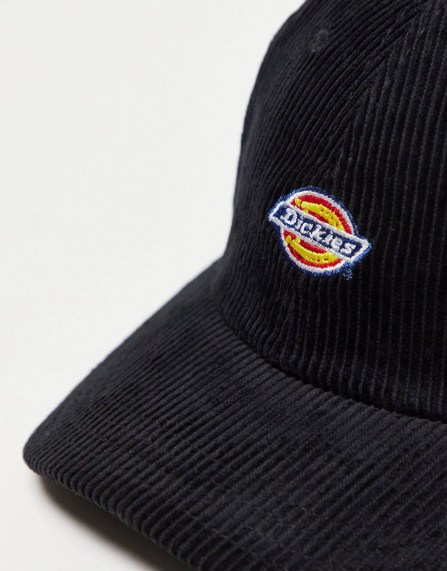 Dickies Hardwickcord Cap Black Logo Closeup