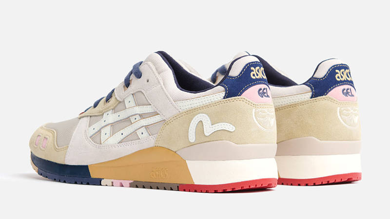EVISU × ASICS GEL-LYTE 3 Denim Cream White 2EAASM2FT810WV Back
