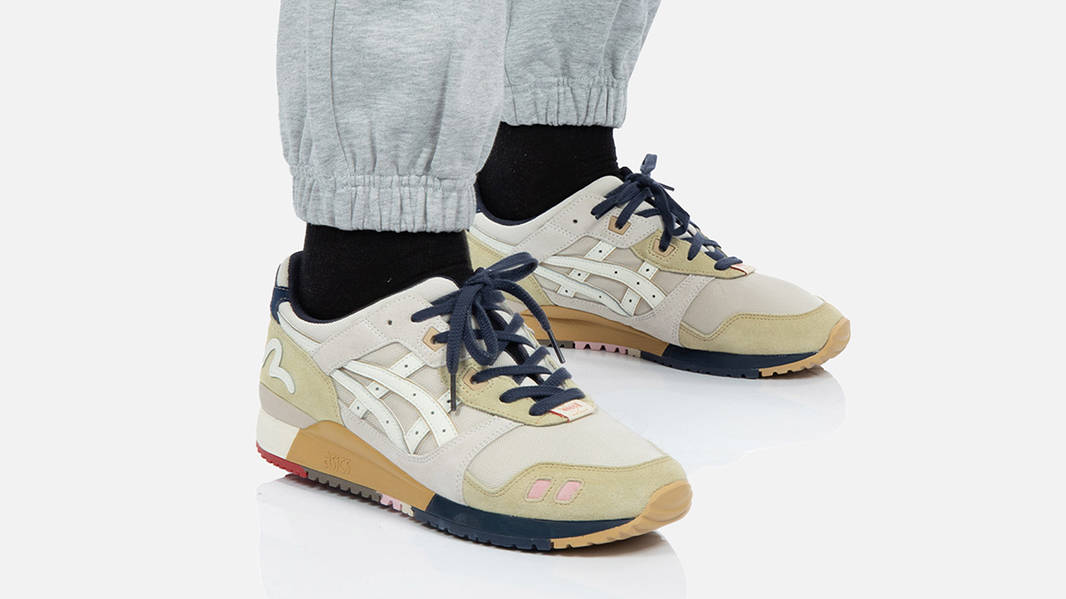 EVISU × ASICS GEL-LYTE 3 Denim Cream White 2EAASM2FT810WV Side 2