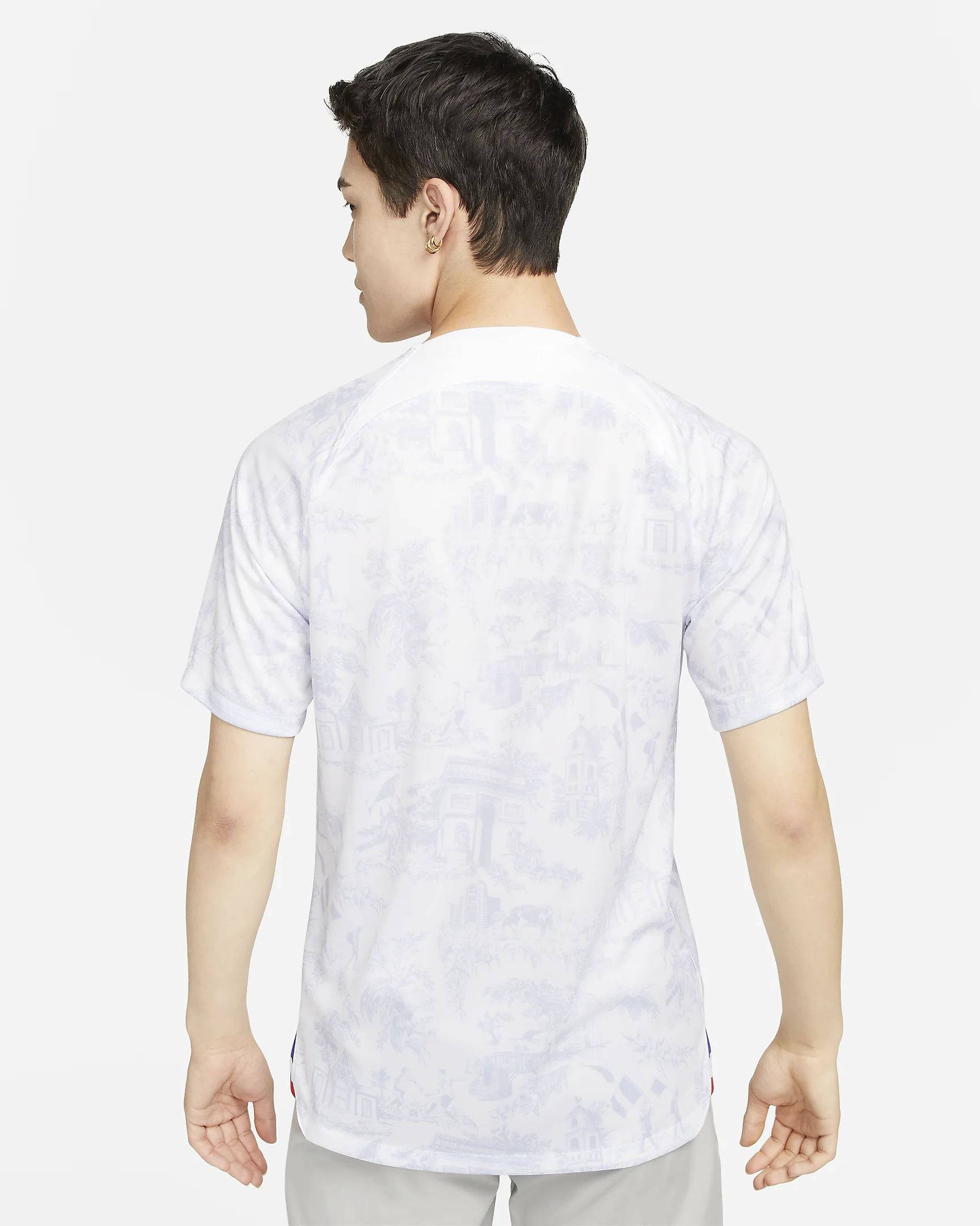 FFF 2022-23 Stadium Away Nike Dri-FIT Football Shirt White Backside