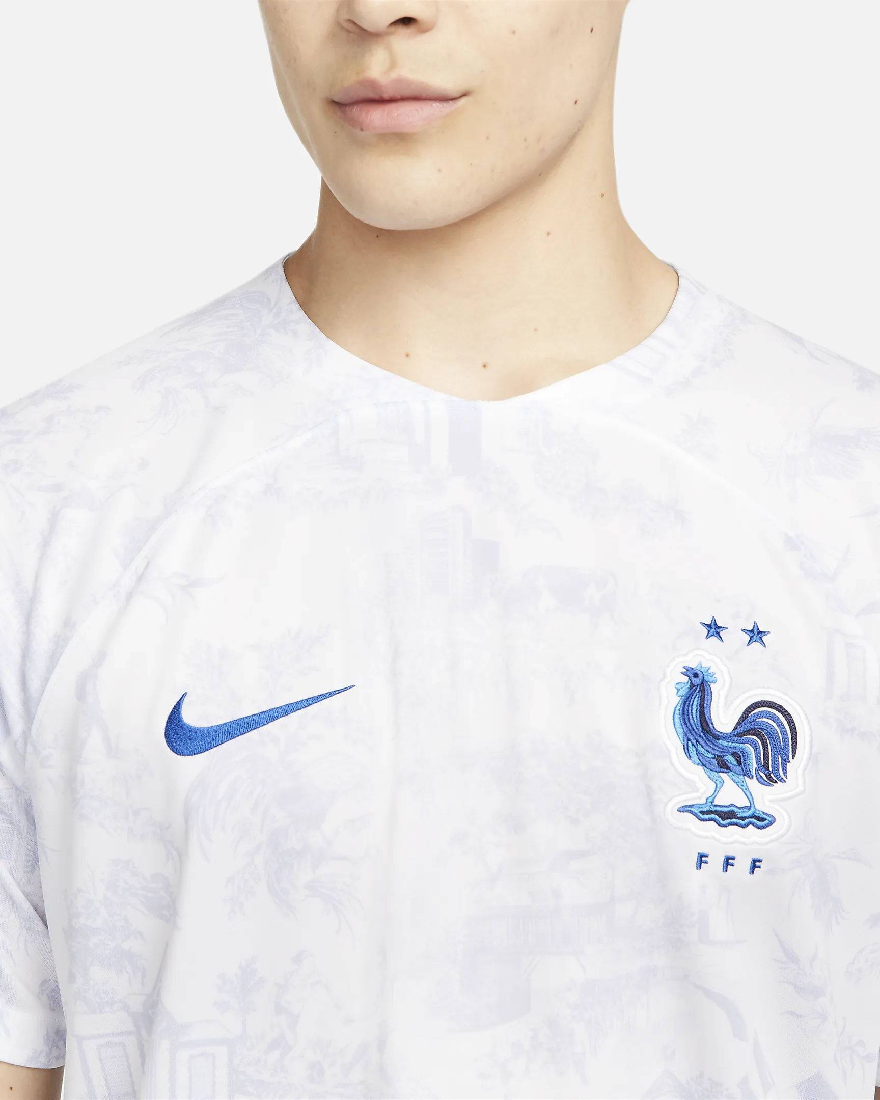 FFF 2022-23 Stadium Away Nike Dri-FIT Football Shirt White Front