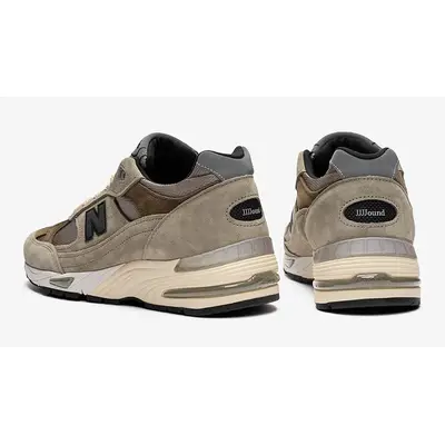 JJJJound x New Balance 991 Sneakers Brown M991JJA Back
