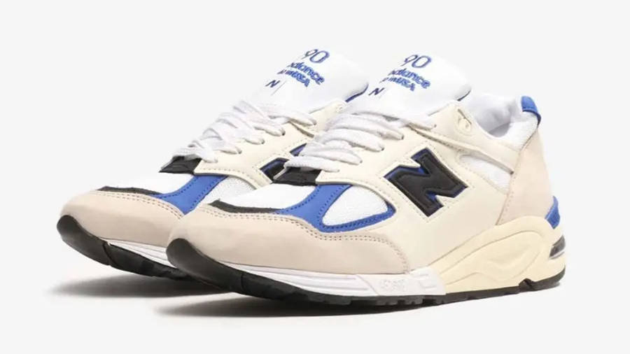 New Balance 990v2 Made In USA White Blue | Where To Buy | M990WB2 | The ...