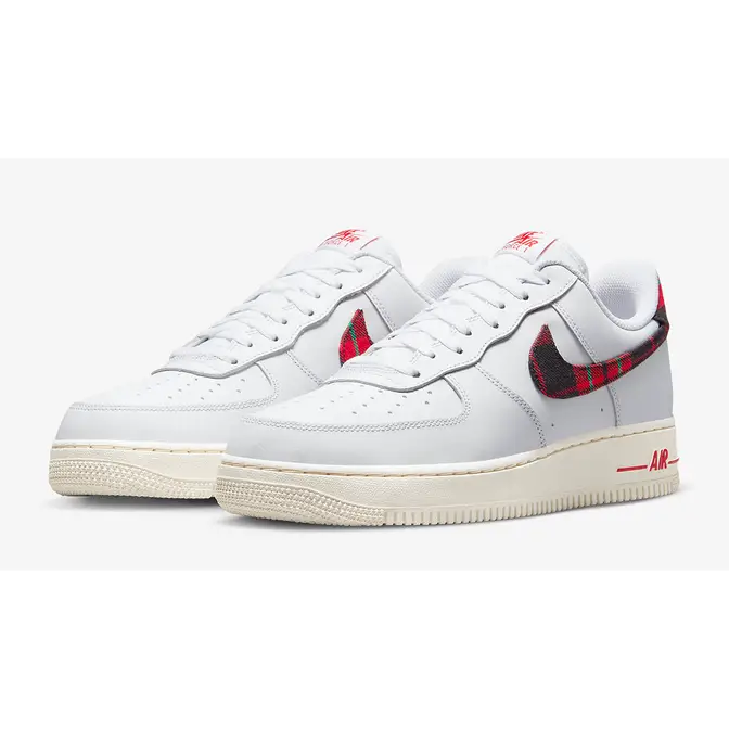 Nike Air Force 1 Low Plaid White Red, Where To Buy