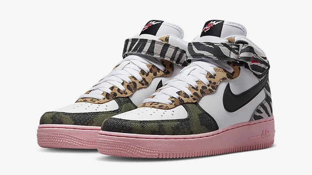Nike Air Force 1 Mid Animal White Black DZ4841-100 Side