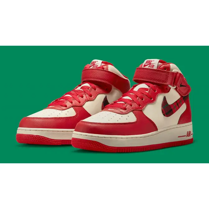 Nike Air Force 1 Mid Tartan Red | Where To Buy | DV0792-101 | The