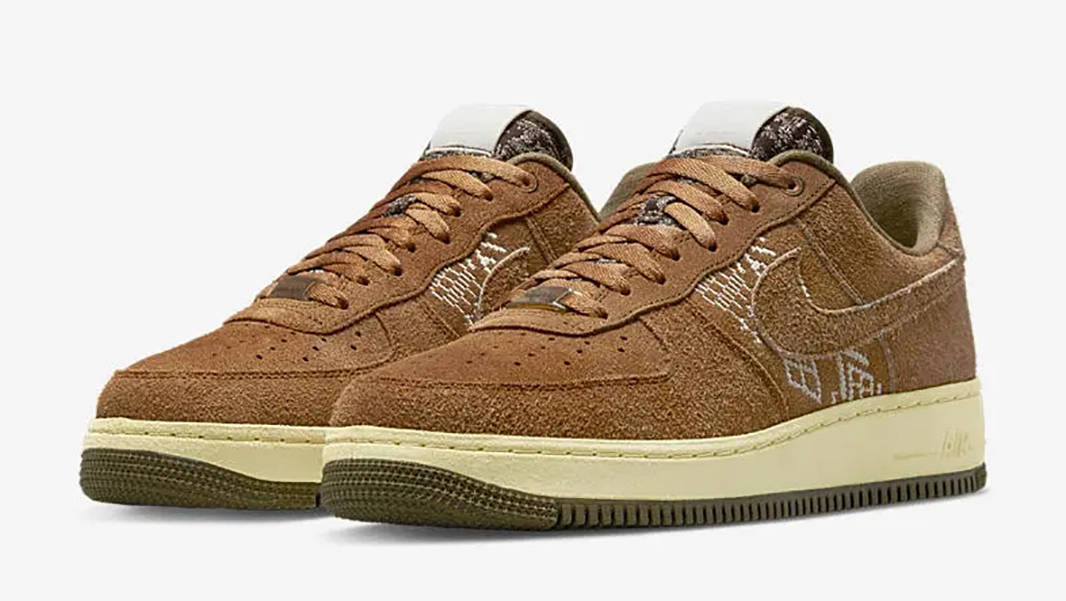 Nike Air Force 1 NAI-KE Brown Cream FB4958-221 Side
