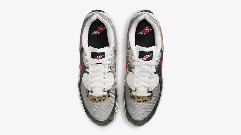 Nike Air Max 90 Animal Grey Red DZ4839-100 Top