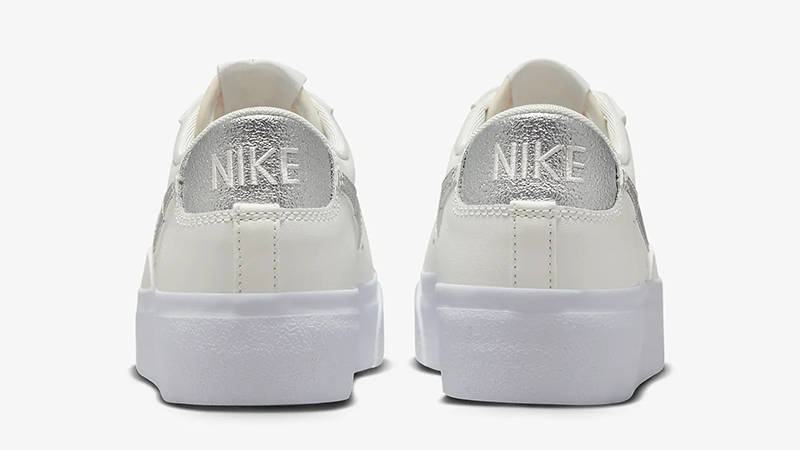 Nike Blazer Low Platform White Metallic Silver DQ7571-101 Back