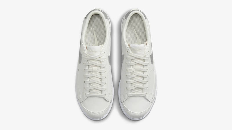 Nike Blazer Low Platform White Metallic Silver DQ7571-101 Top