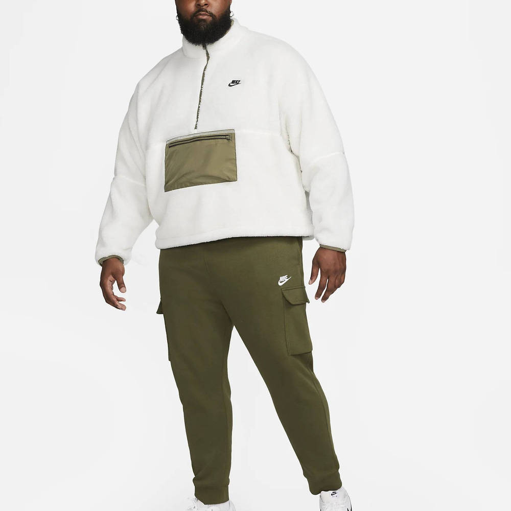 nike men's 1 2 zip anorak club fleece sherpa jacket