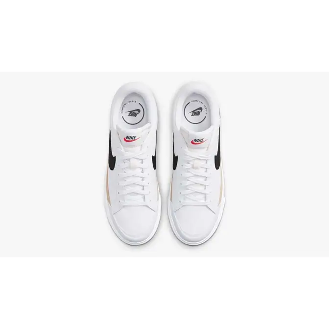 Nike Court Legacy Lift White Black Middle