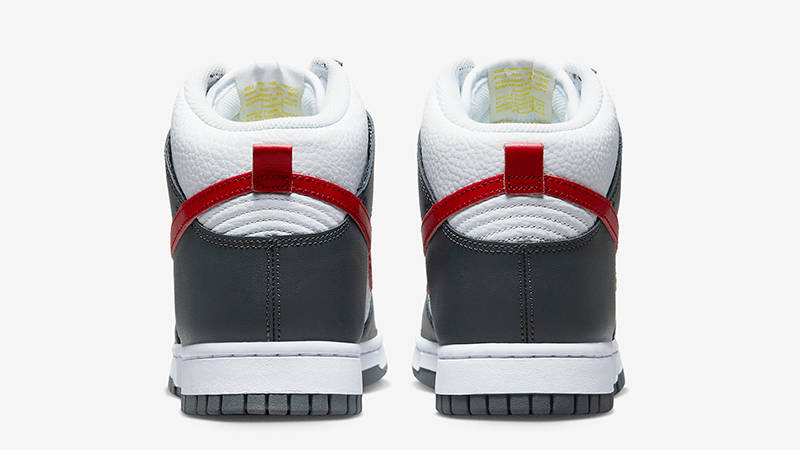 Nike Dunk High Embossed Red Grey FD0668-001 Back
