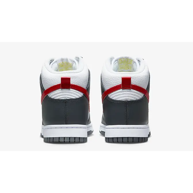Nike Dunk High Embossed Red Grey FD0668-001 Back