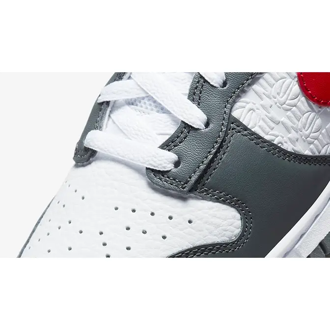 Nike Dunk High Embossed Red Grey FD0668-001 Detail