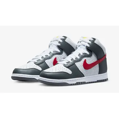 Nike Dunk High Embossed Red Grey FD0668-001 Side