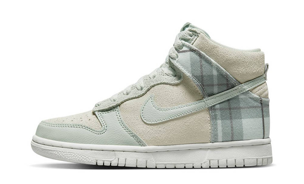 Nike Dunk High GS Plaid Green