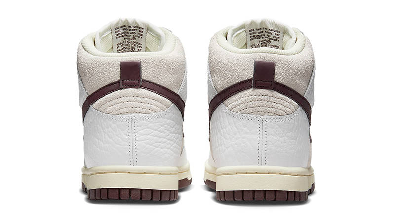 Nike Dunk High Light Orewood Brown Burgundy FB8482-100 Back