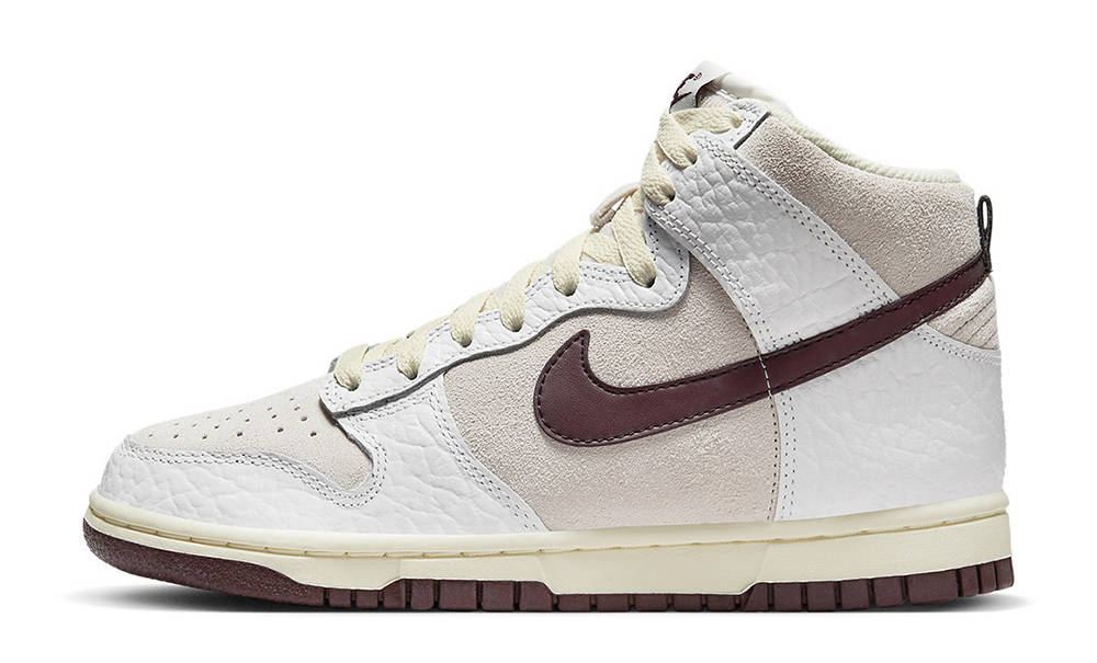 Nike Dunk High Light Orewood Brown Burgundy