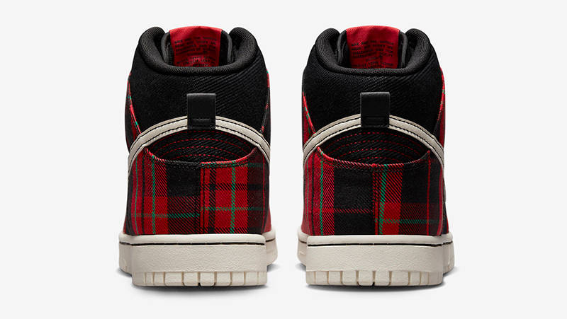 Nike Dunk High Plaid Red Black DV0826-001 Back